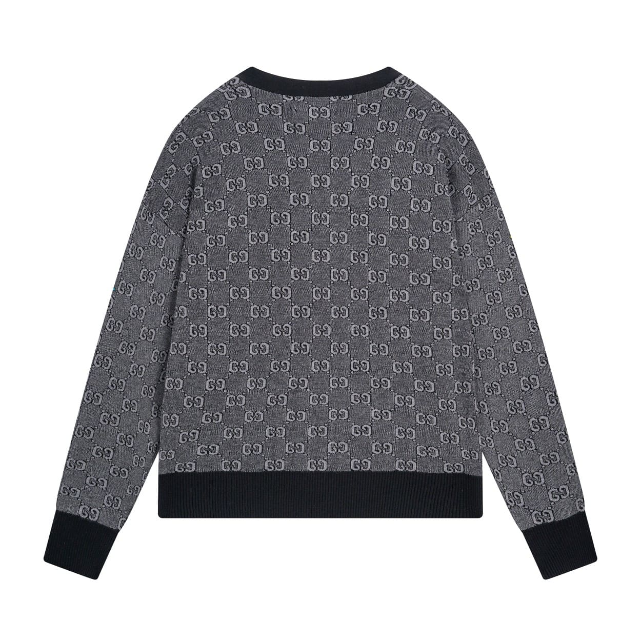 ÁO GUCCI Sweater Black and Grey Stretch Cashmere