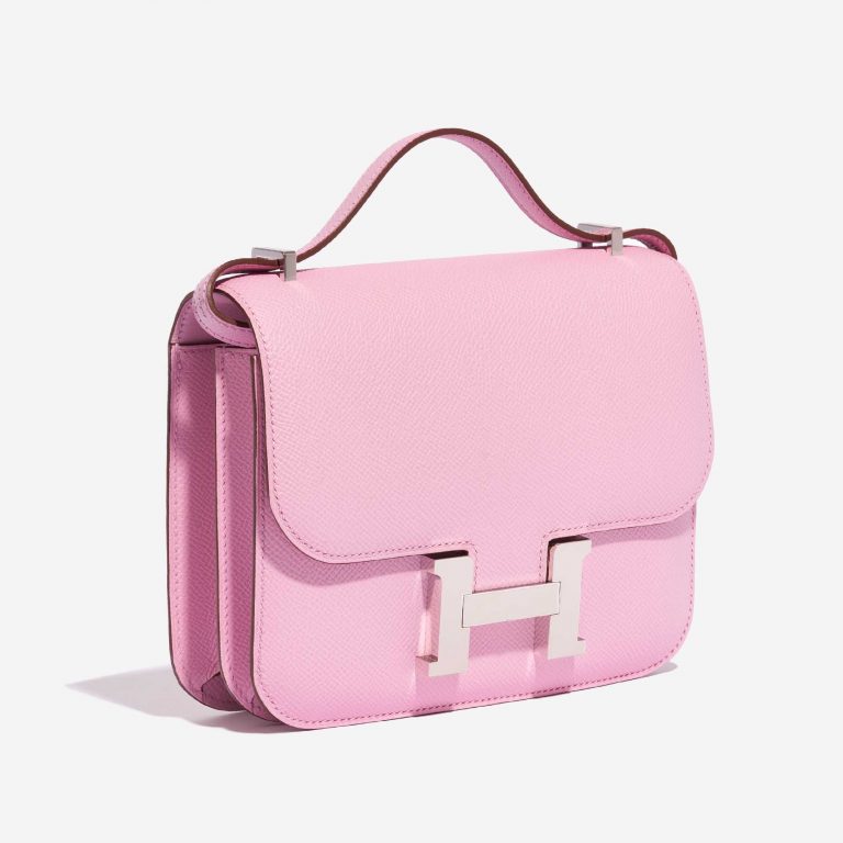 TÚI Hermès Constance 18 Epsom Mauve Sylvestre Silver Buckle khóa trắng