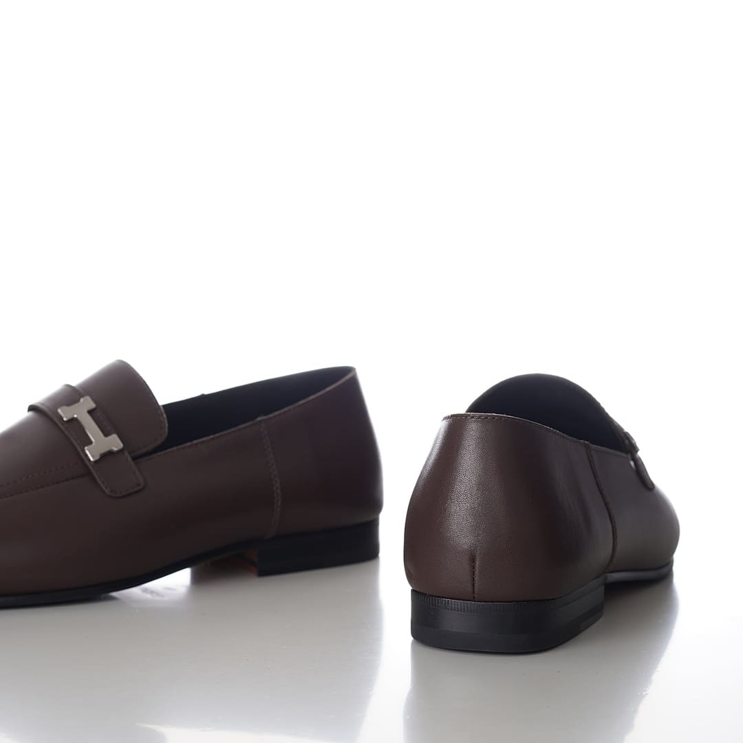 GIÀY HERMES GIOVANNI LOAFER BROWN AAA