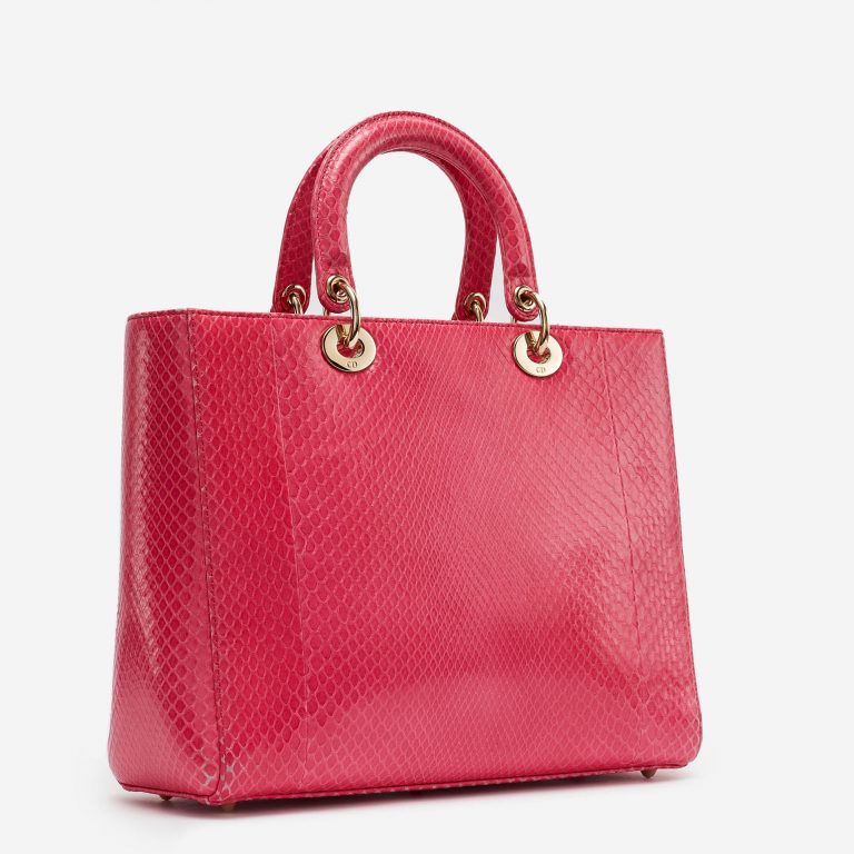 TÚI Dior Lady Large Python Pink da trăn
