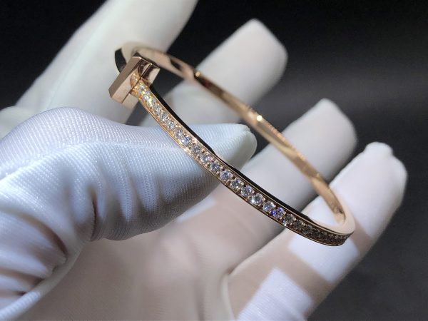 Vòng tay Tiffany & Co T1 kim cương vàng hồng 18K