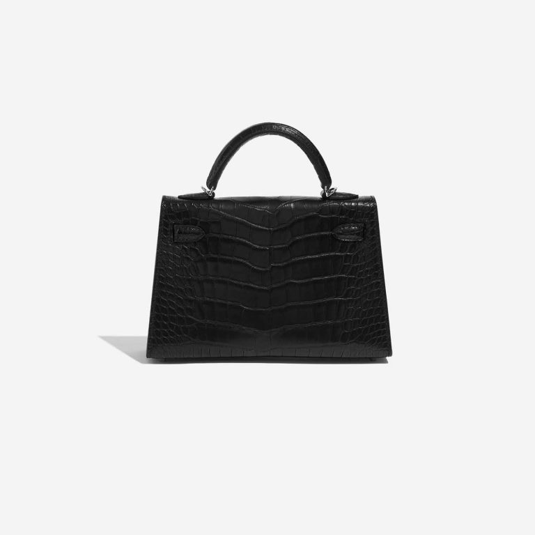 TÚI Hermès Kelly Mini Matte Alligator Black Gold Buckle khóa vàng da cá sấu