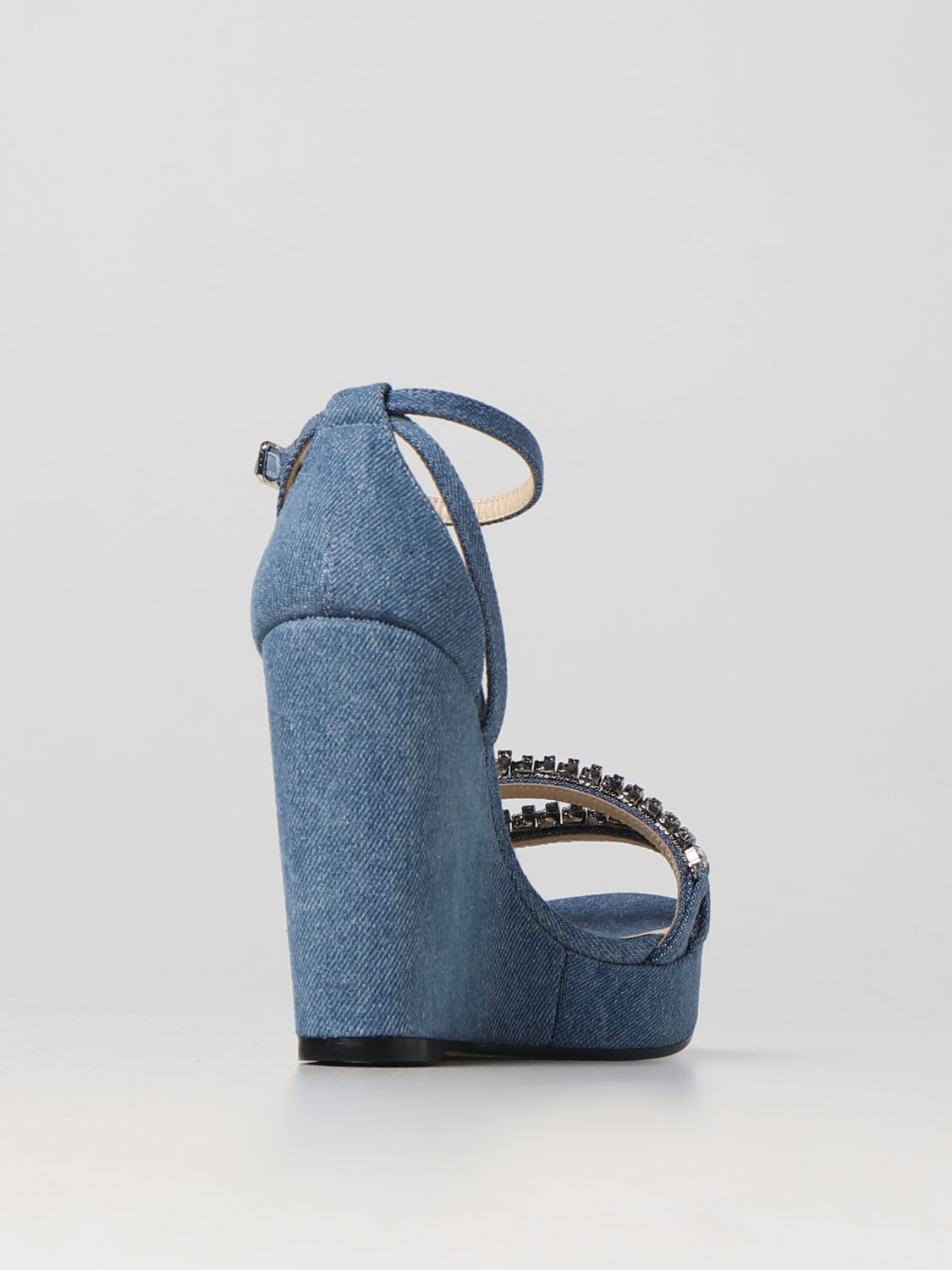 GIÀY JIMMY CHOO Blue wedge shoes