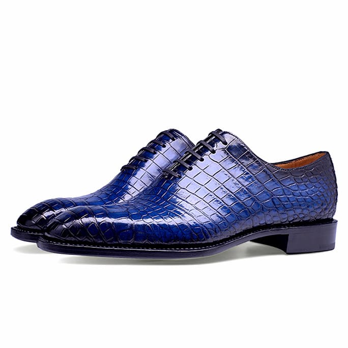 Giày Oxford Wholecut cổ điển bằng da cá sấu Alligator thủ công