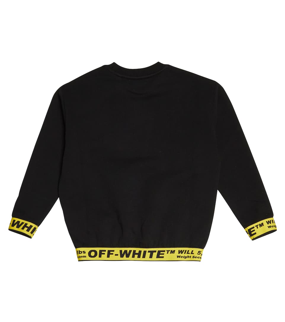 ÁO OFF-WHITE KIDS Logo tape cotton sweater 9 -12 years