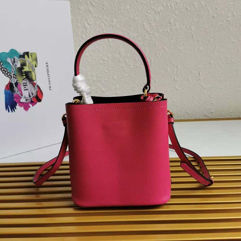 TÚI Prada Saffiano Leather Prada Panier Bag-Bag-Rose