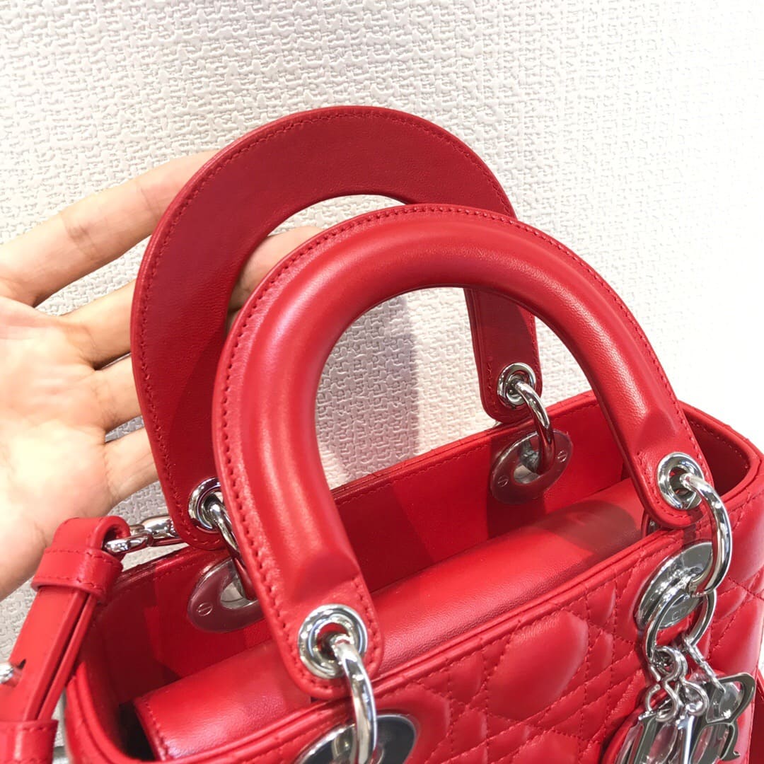 TÚI CHRISTIAN DIOR Lady Dior Bag Red Ferrari Cannage Lambskin Top Quality