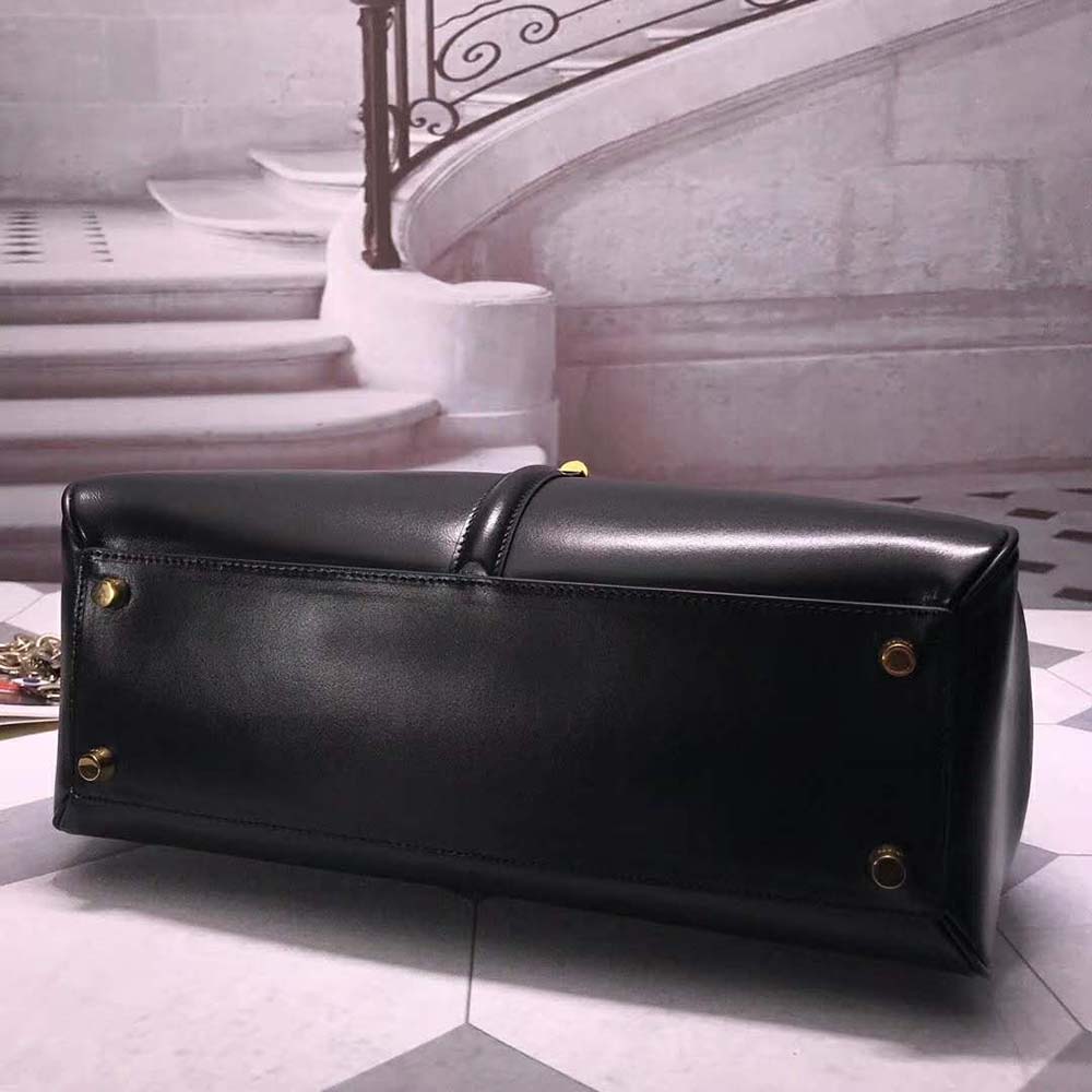 TÚI Celine Women Medium16 Bag in Satinated Calfskin-Black