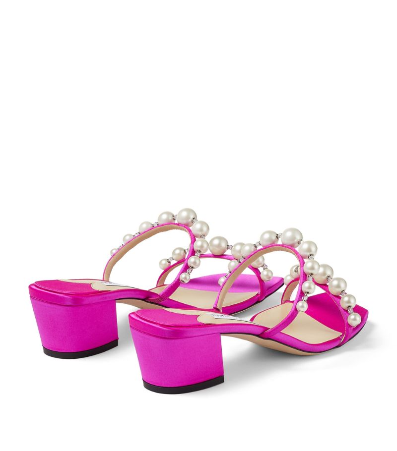 GIÀY JIMMY CHOO  Amara 45 Embellished Mules