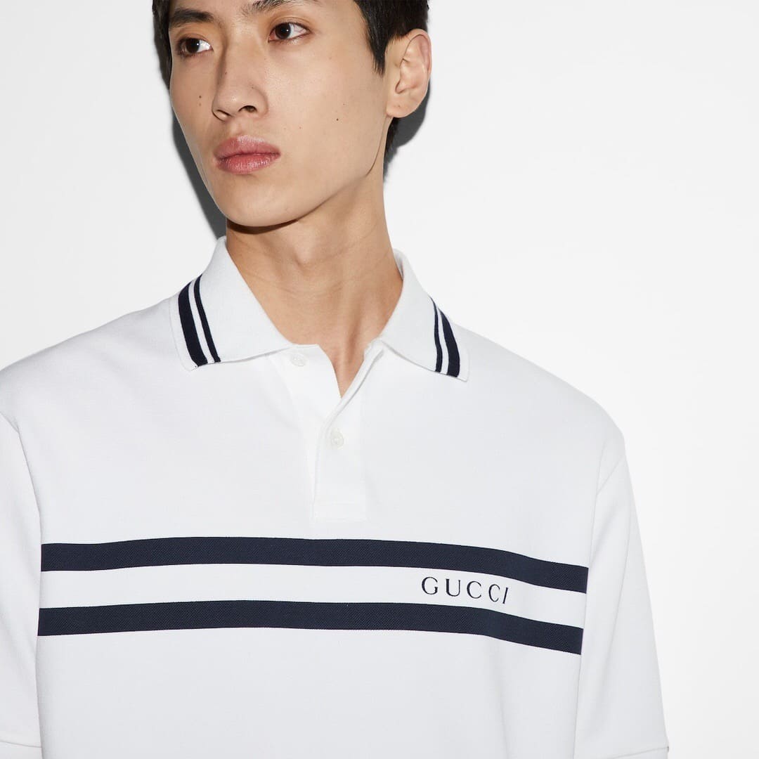 ÁO GUCCI GG POLO SHIRT MÀU TRẮNG UNISEX