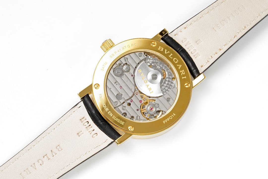 Đồng hồ BVLGARI Roma Automatic Yellow Gold mặt số màu đen