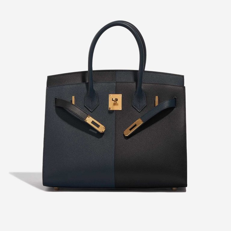 TÚI Hermès Birkin 30 Epsom Black Blue Indigo Frida Gold Buckle khóa vàng