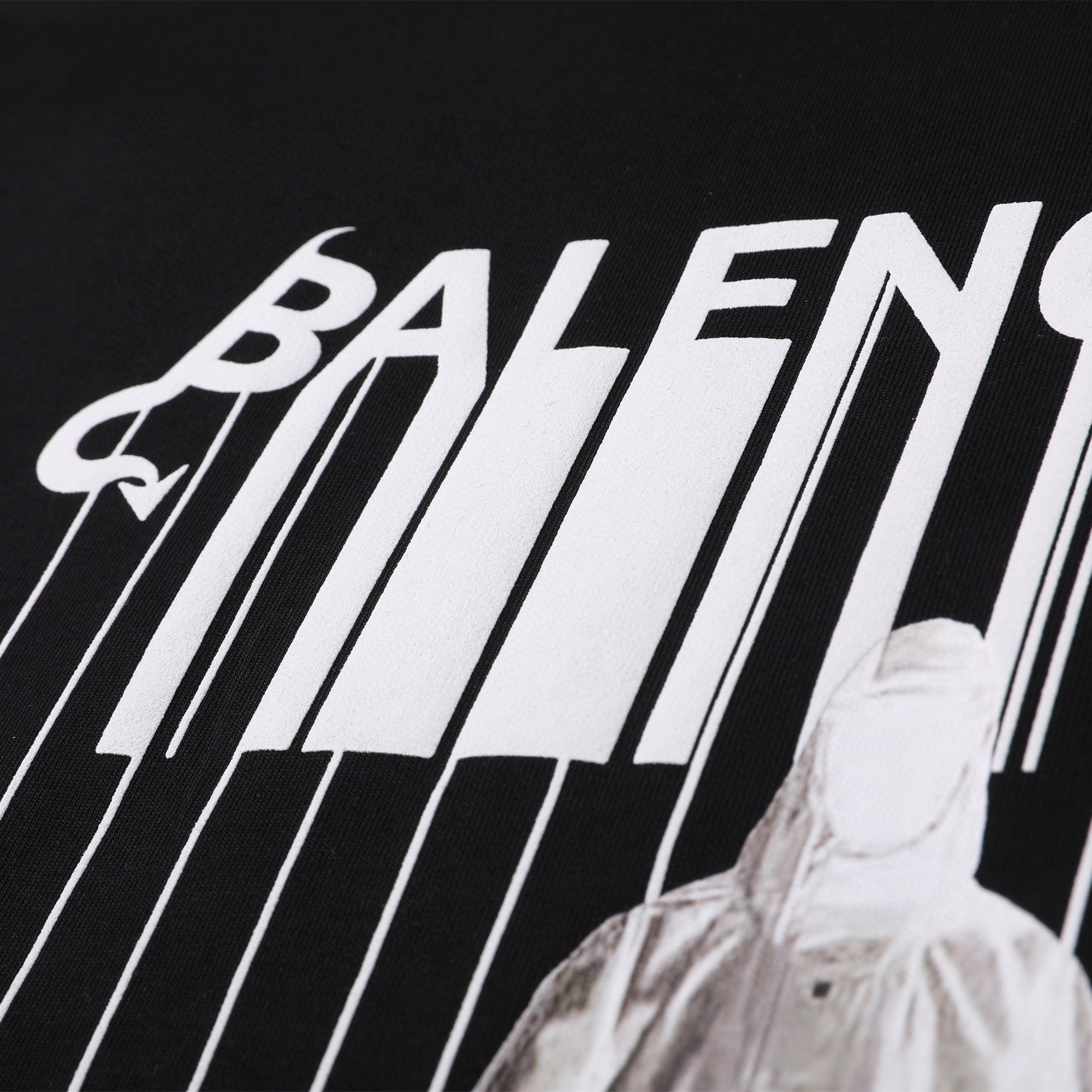 ÁO BALENCIAGA print cotton jersey T-shirt