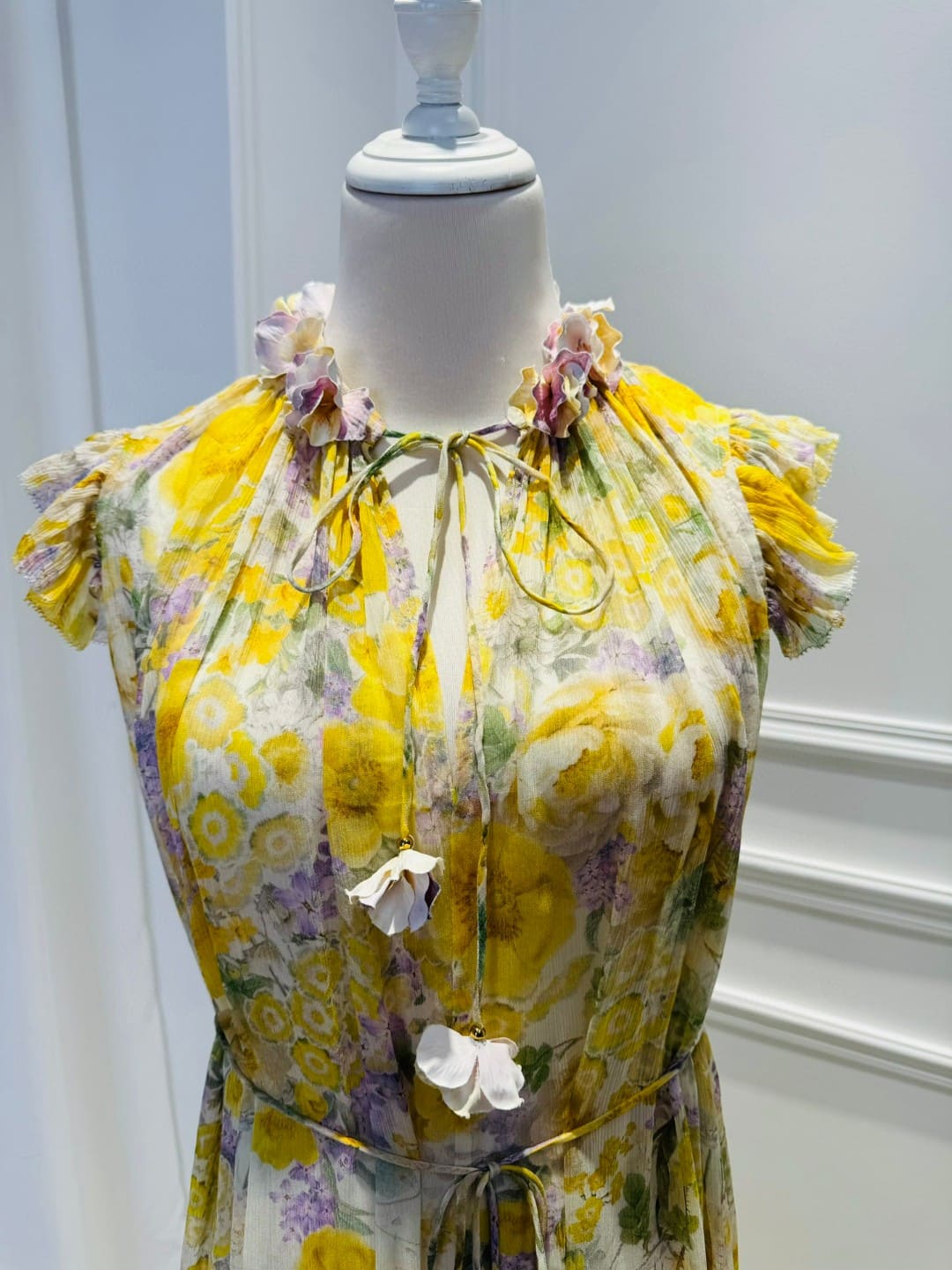VÁY ZIMMERMANN SHORT SLEEVE LONG DRESS FLOWER High Classy