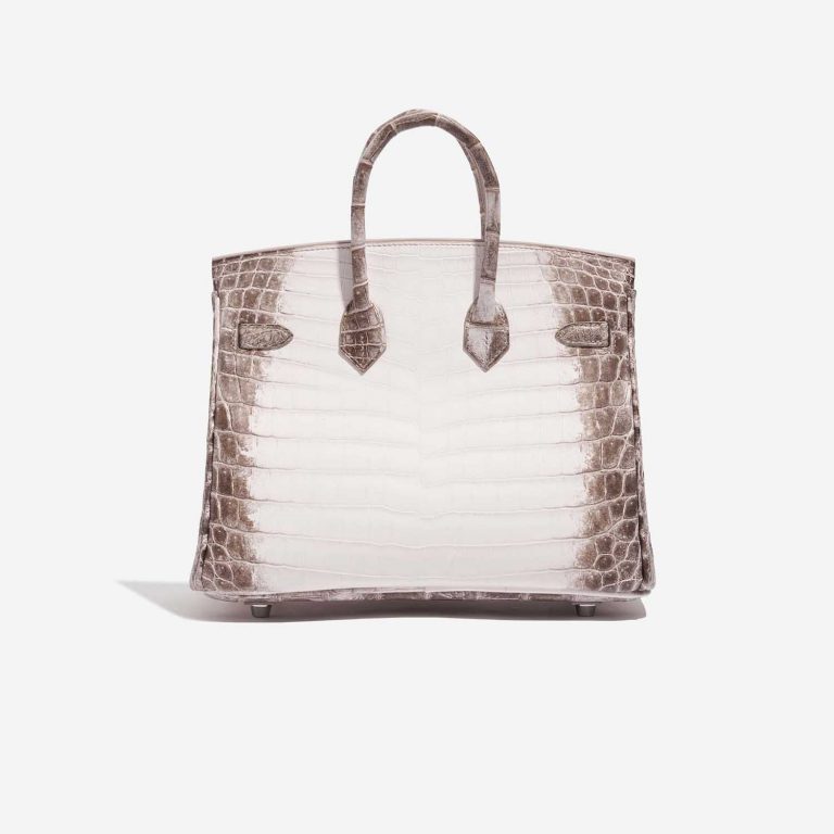 TÚI Hermès Birkin 25 Niloticus Crocodile Himalaya Blanc da cá sấu bạch tạng Himalayan Silver Buckle khóa trắng
