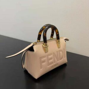 TÚI Fendi Women By The Way Mini Small Boston Bag in Light Pink Leather