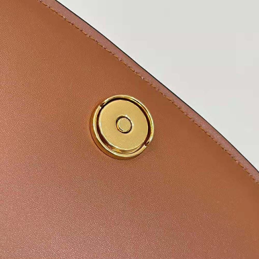 TÚI FENDI Women C’mon Mini Brown Leather Bag