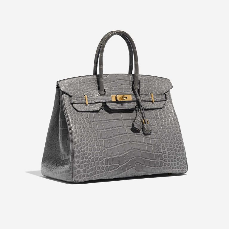 TÚI Hermès Birkin 35 Matte Alligator Graphite Gold Buckle khóa vàng