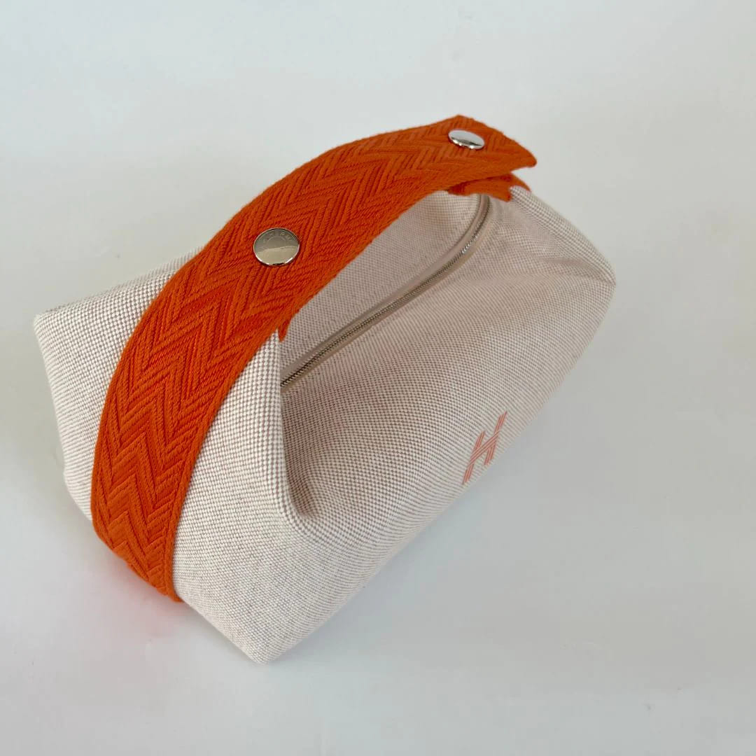 TÚI HERMES TROUSSE DE TOILETTE BRIDE A BRAC PM H MÀU CAM