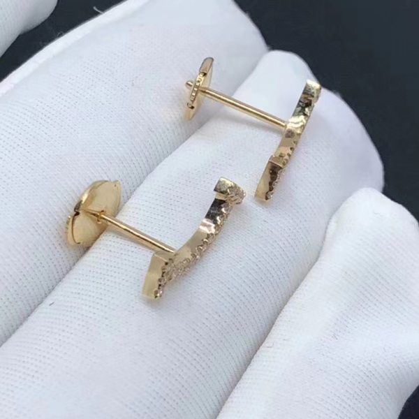 Bông tai Tiffany & Co T Smile kim cương vàng hồng 18K