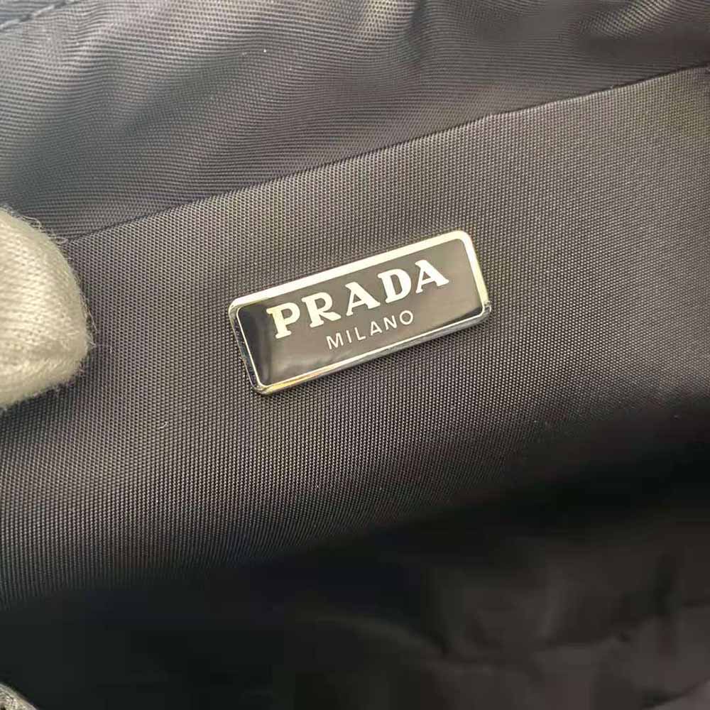 TÚI Prada Women Embossed Nylon Tote-Black