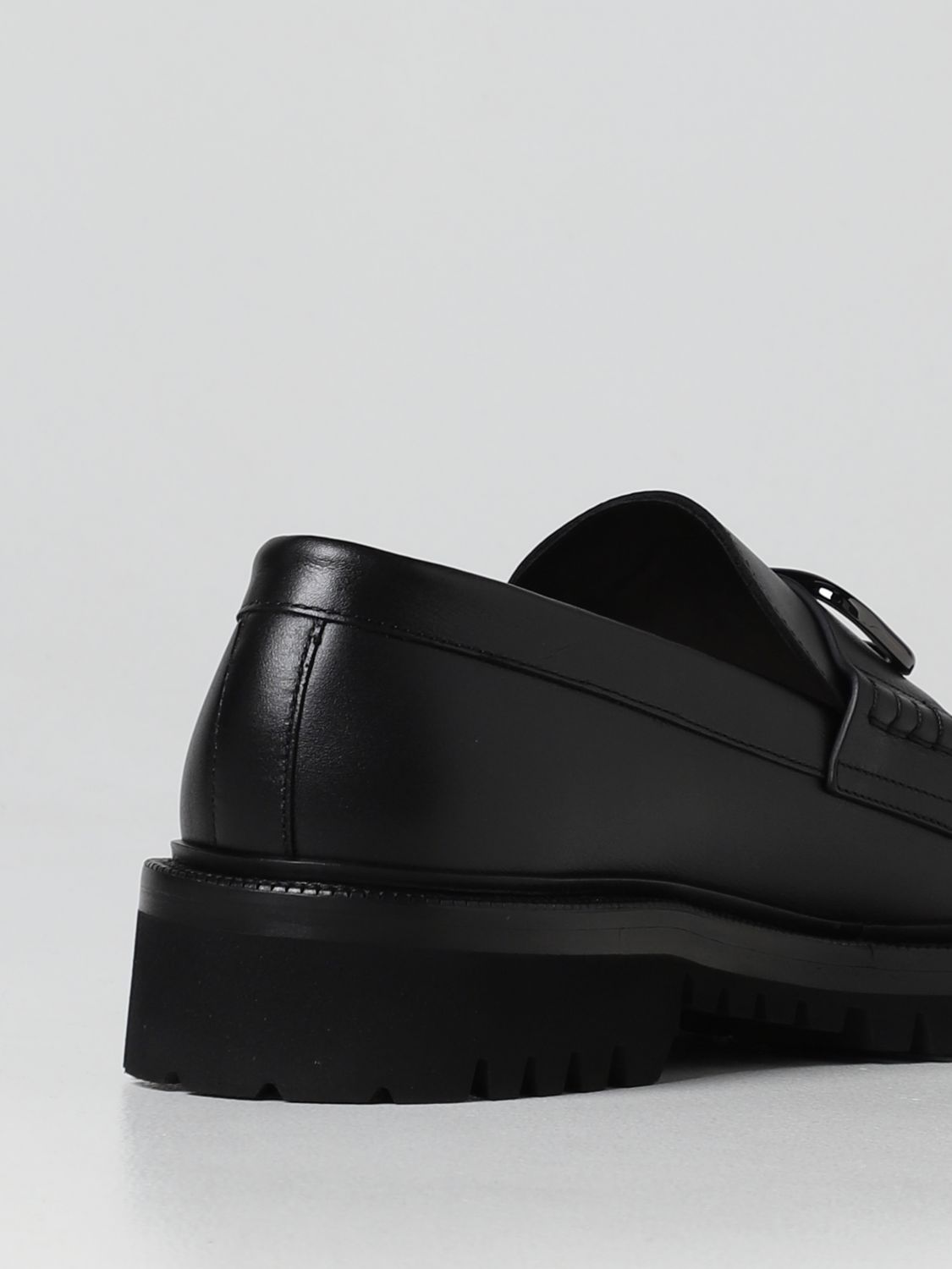 GIÀY VALENTINO GARAVANI Vlogo leather loafers