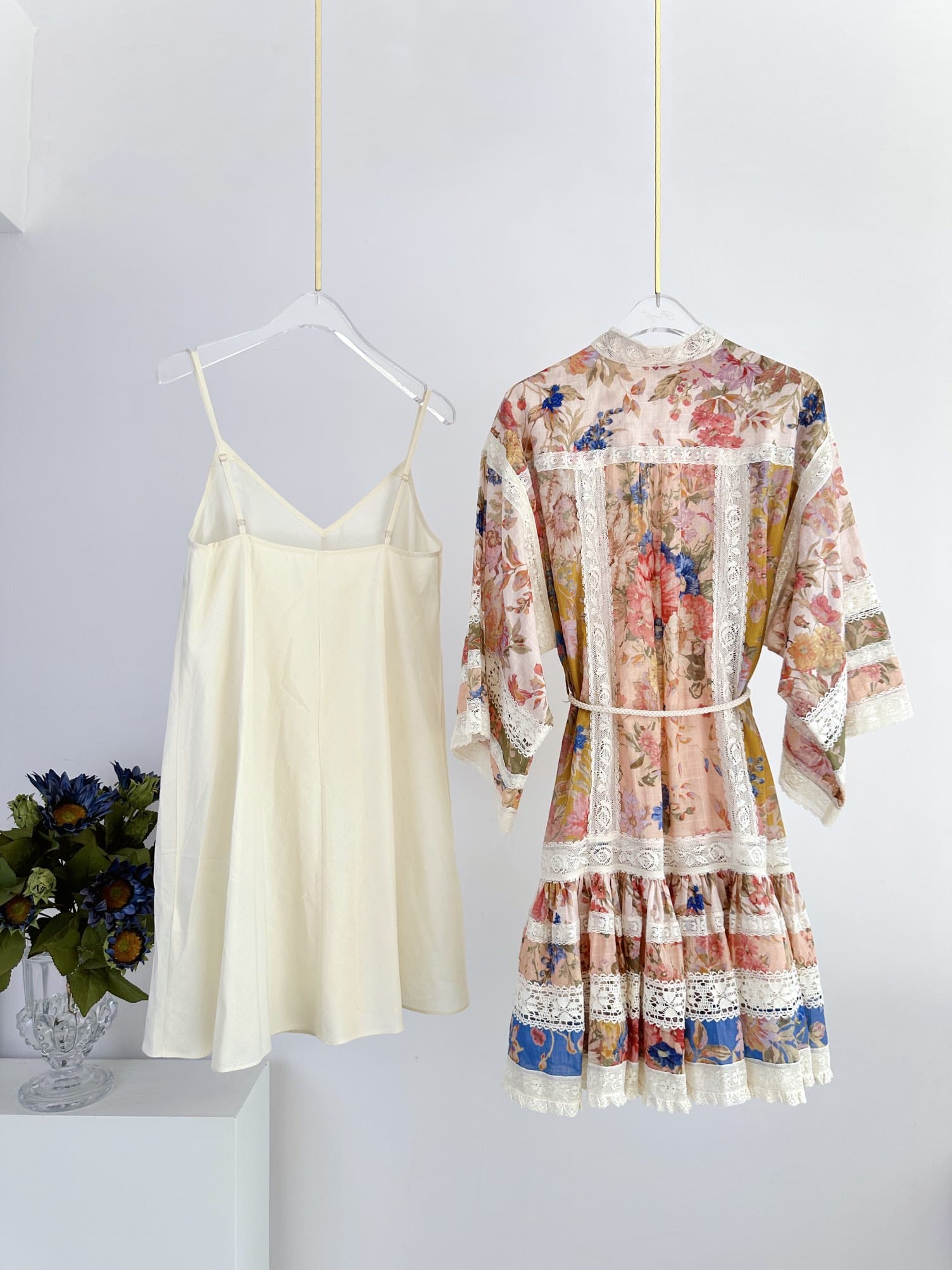 VÁY ZIMMERMANN Vintage Flower Short Sleeve Midi Dress High Classy