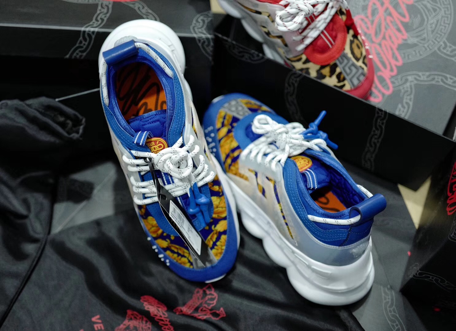 GIÀY Versace Chain Reaction Sneakers