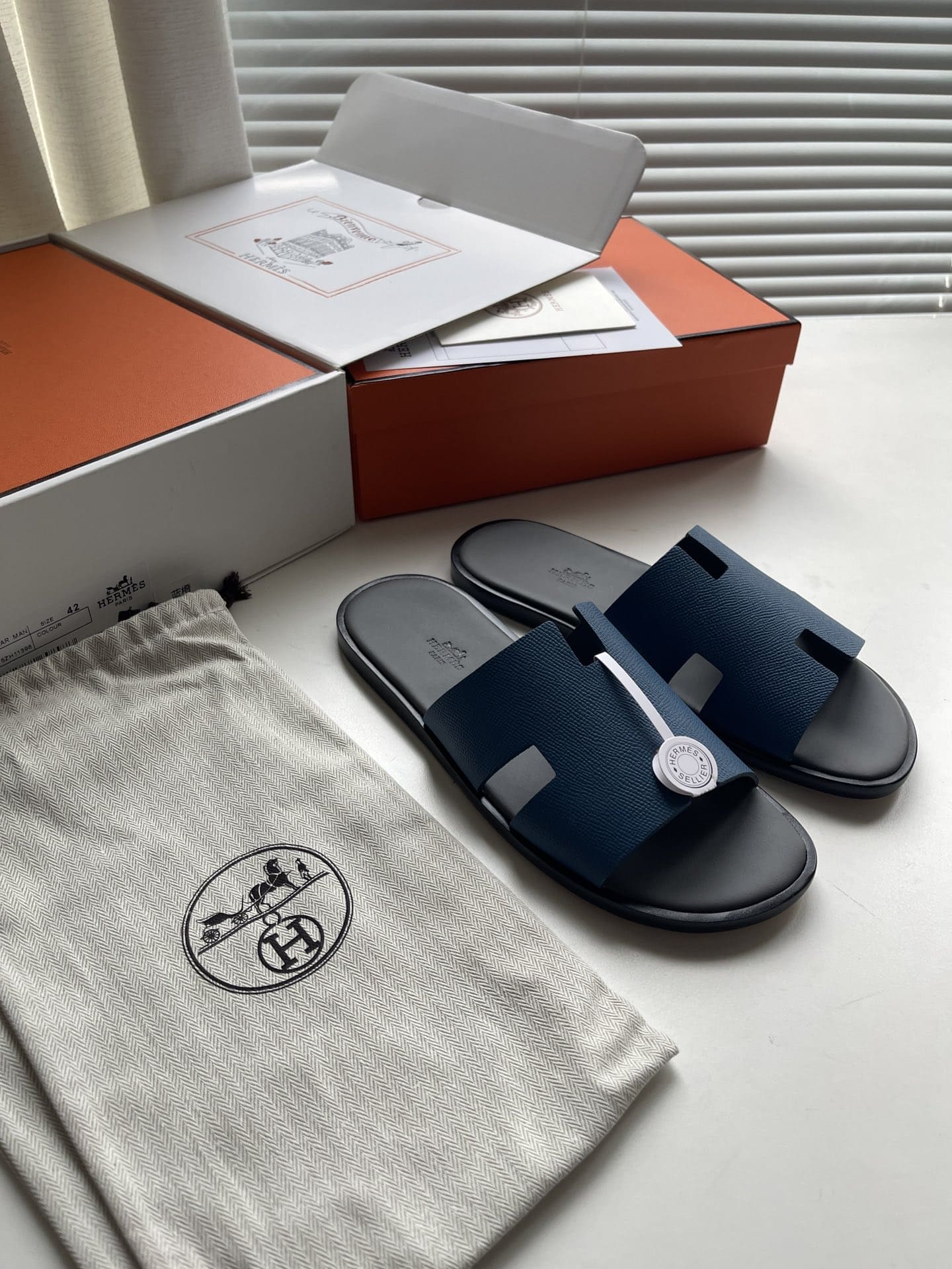 DÉP HERMES IZMIR BLUE H SANDAL AAA
