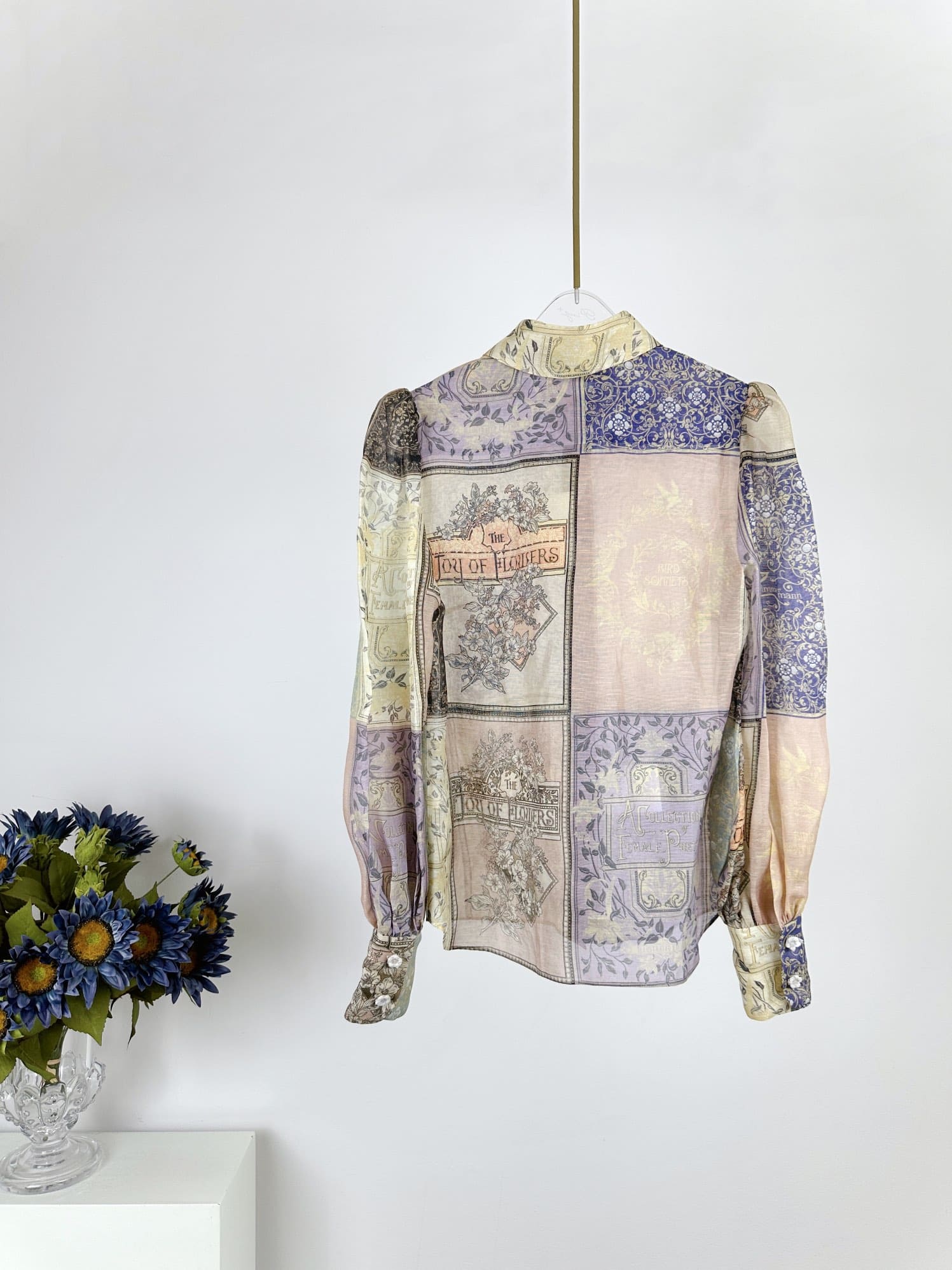 ÁO ZIMMERMANN Vintage Flower Long Sleeve Dress High Classy
