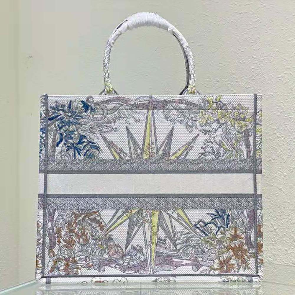TÚI Christian Dior White Multicolor Rêve D’Infini Embroidery