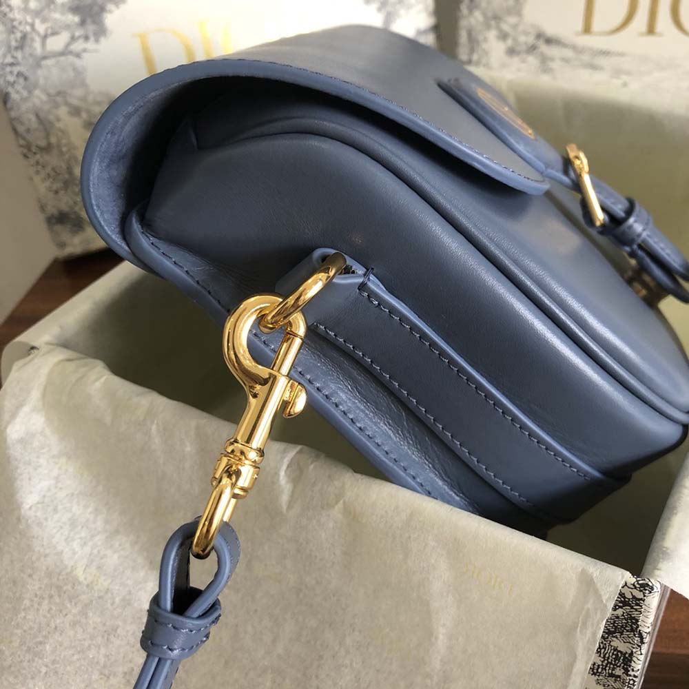 TÚI Dior Women Medium Dior Bobby Bag Denim Blue Box Calfskin-Navy