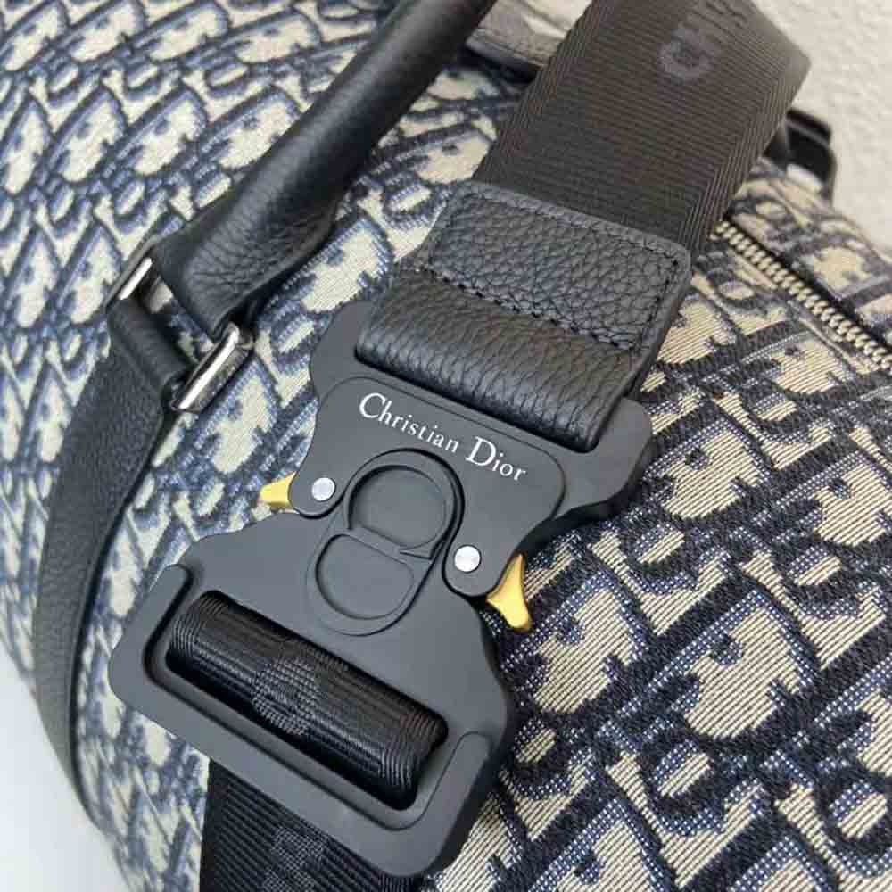 TÚI Dior Men Lingot 50 Bag Beige and Black Dior Oblique Jacquard