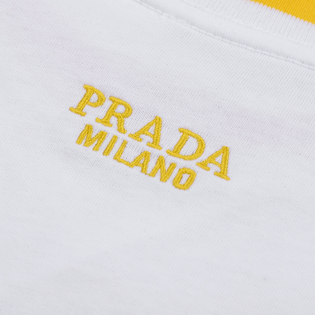 ÁO PRADA print cotton jersey T-shirt