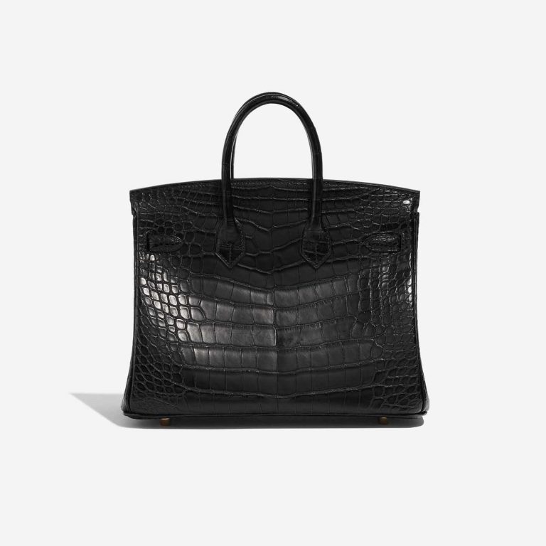 TÚI Hermès Birkin 25 Matte Alligator Black Gold Buckle khóa vàng