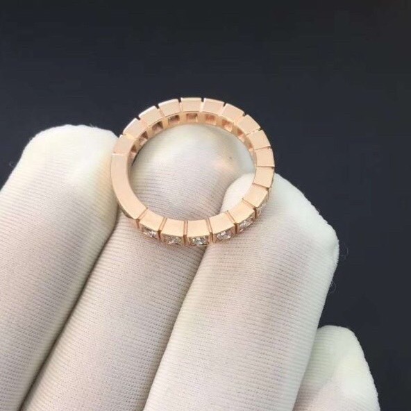 NHẪN CHOPARD ICE CUBE PIAGET DIAMOND RING ROSE GOLD 18K