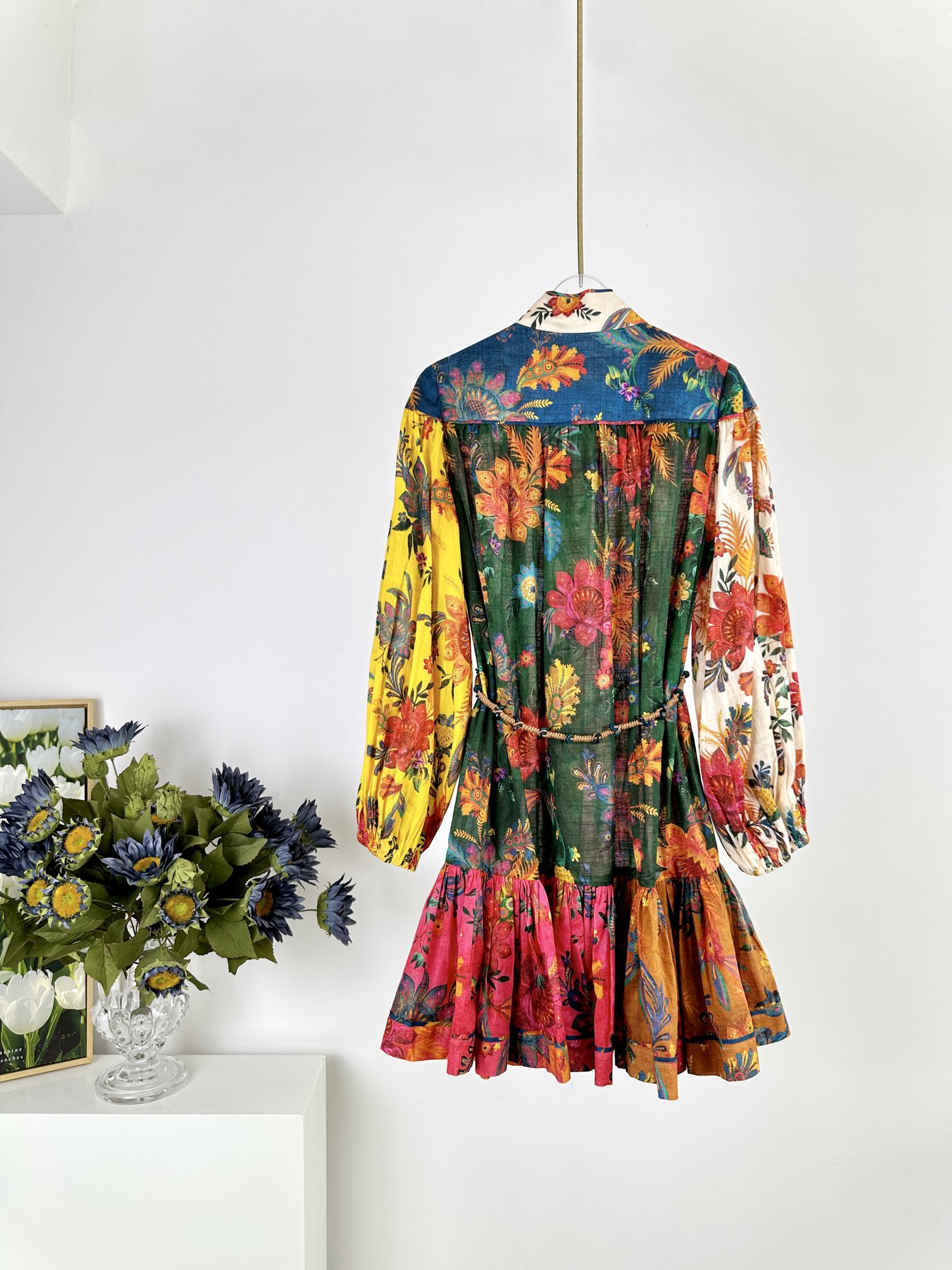 VÁY ZIMMERMANN Colorful Flower Vintage Dress Dài Tay