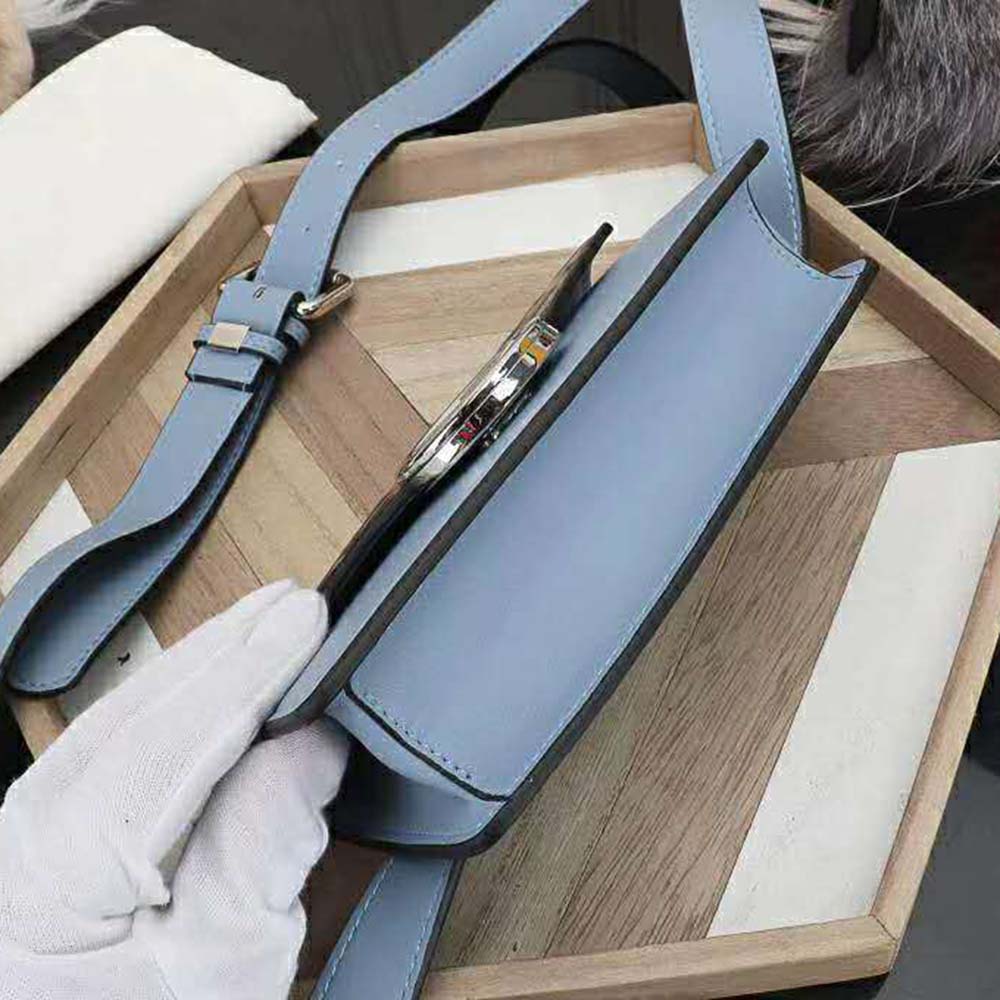 TÚI Fendi Women Belt Bag in Calf Leather-Blue