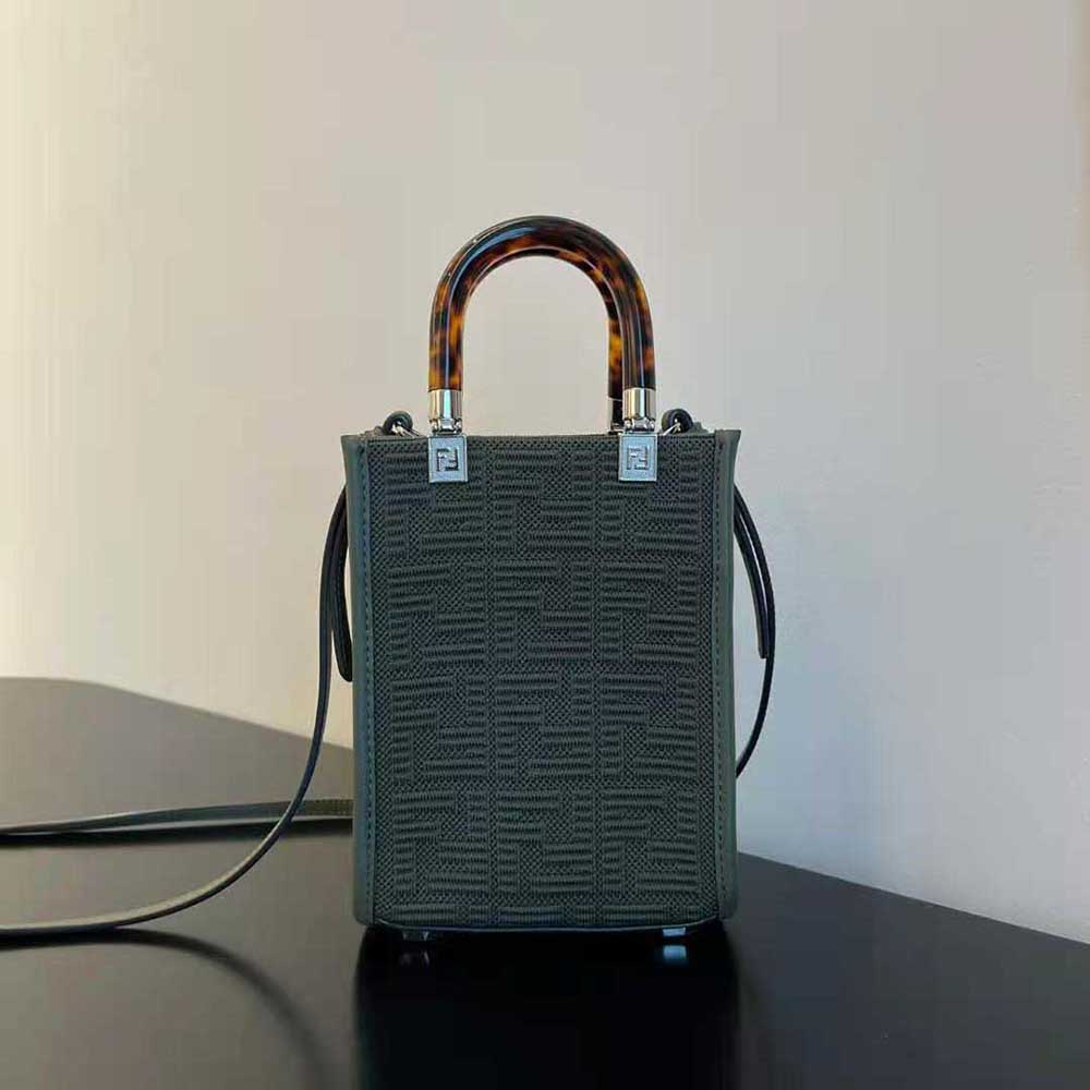 TÚI Fendi Mini Sunshine Shopper FF Fabric Mini-Bag