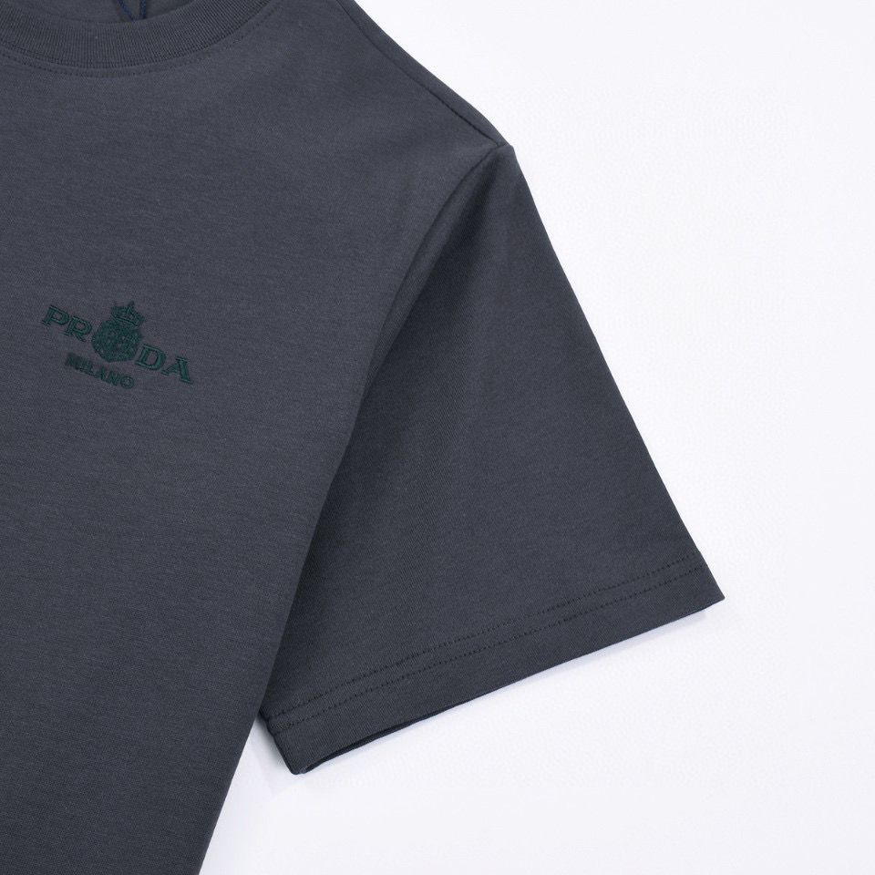 ÁO PRADA print cotton jersey T-shirt