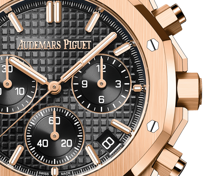Đồng hồ Audemars Piguet Royal Oak Chronograph Gold mặt số màu đen
