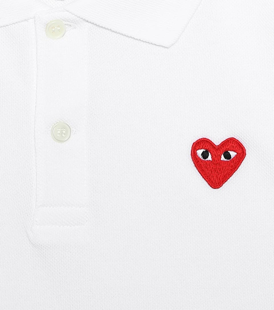 ÁO COMME DES GARÇONS PLAY KIDS Heart logo cotton polo shirt 9 -16 years