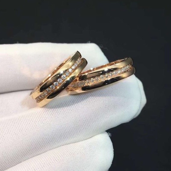 NHẪN BVLGARI B ZERO 1 ONE DIAMOND BAND ROSE GOLD 18K