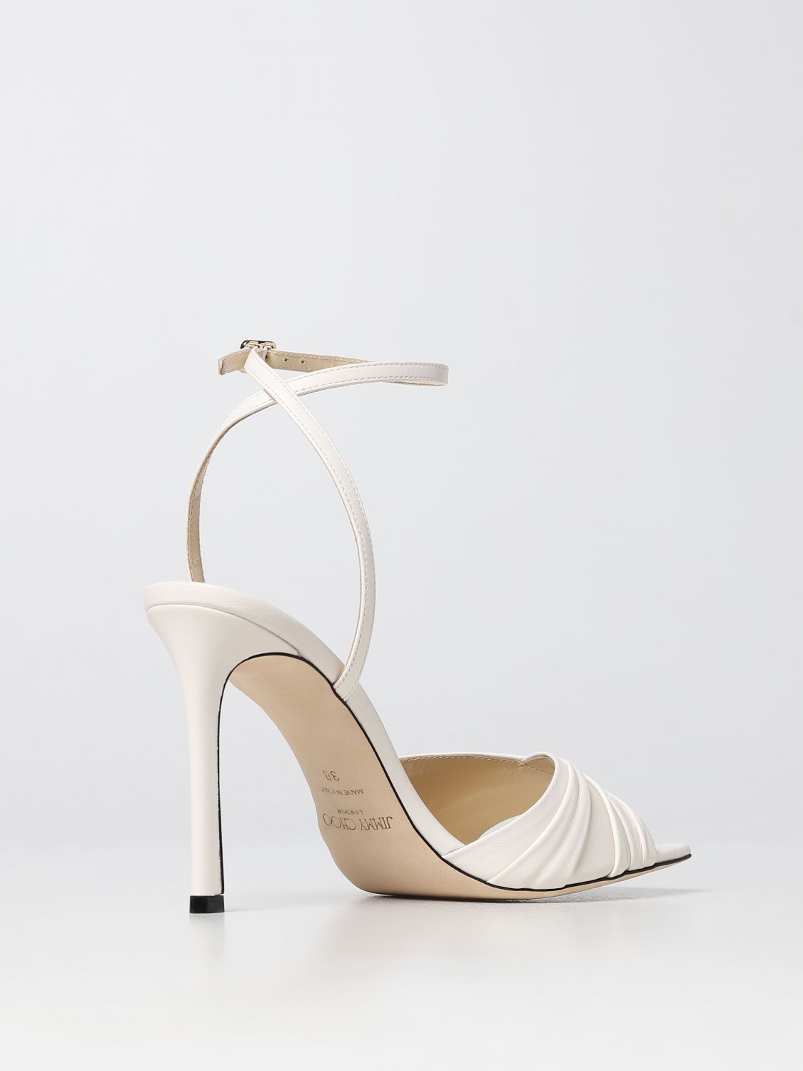 GIÀY JIMMY CHOO White heeled sandals shoes
