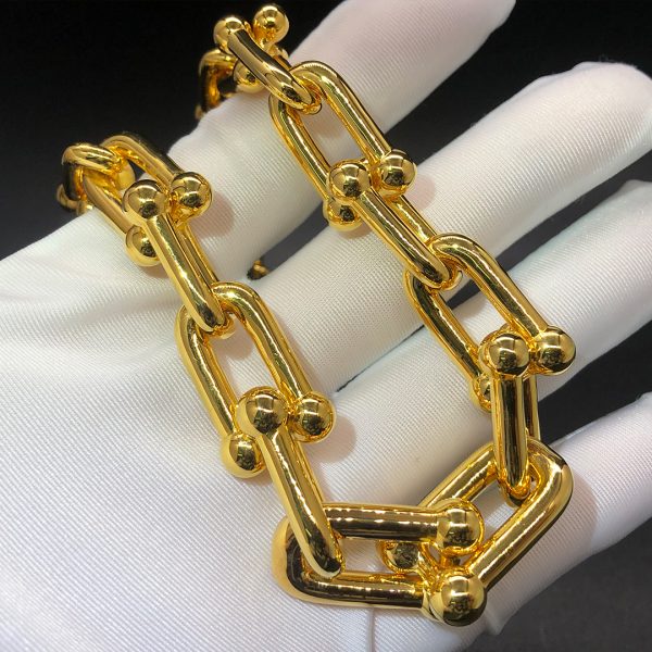 Vòng cổ Tiffany & Co HardWear vàng hồng 18K