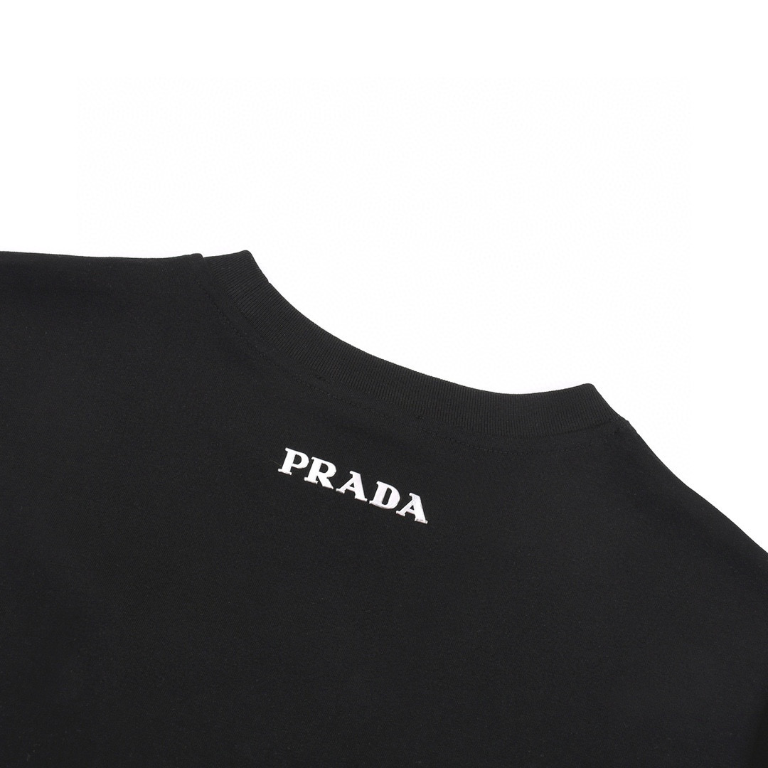 ÁO PRADA print cotton jersey T-shirt