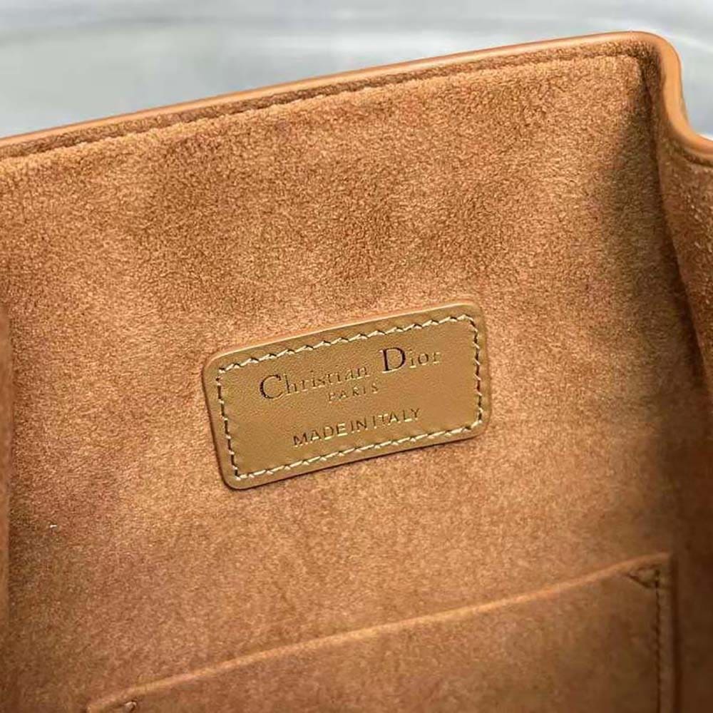 TÚI Dior Women Medium C’est Dior Bag Golden Saddle CD-Embossed Calfskin