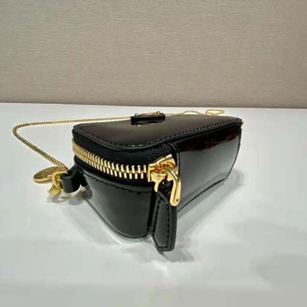 TÚI PRADA Patent Leather Mini-pouch-Black