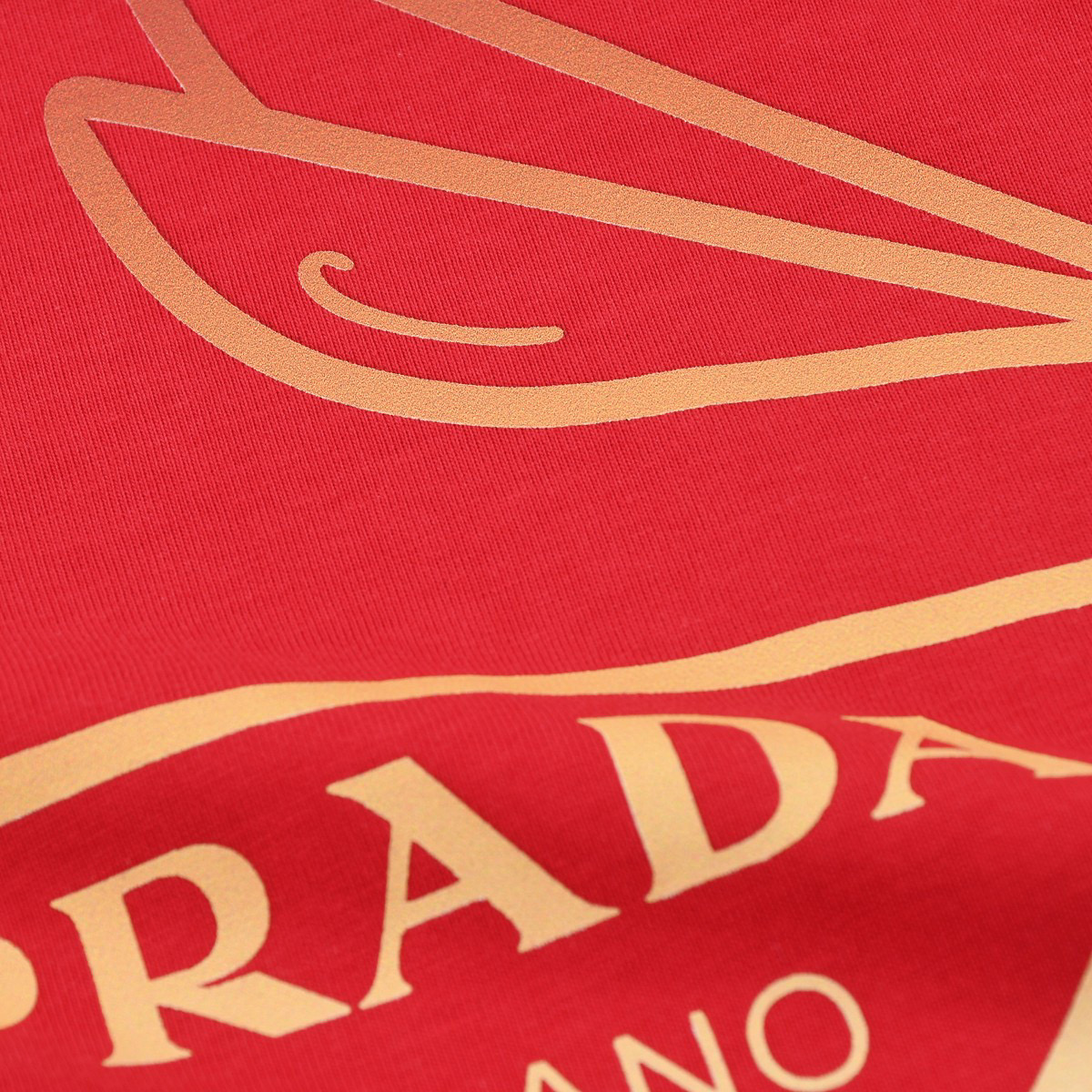 ÁO PRADA MILANO print cotton jersey T-shirt
