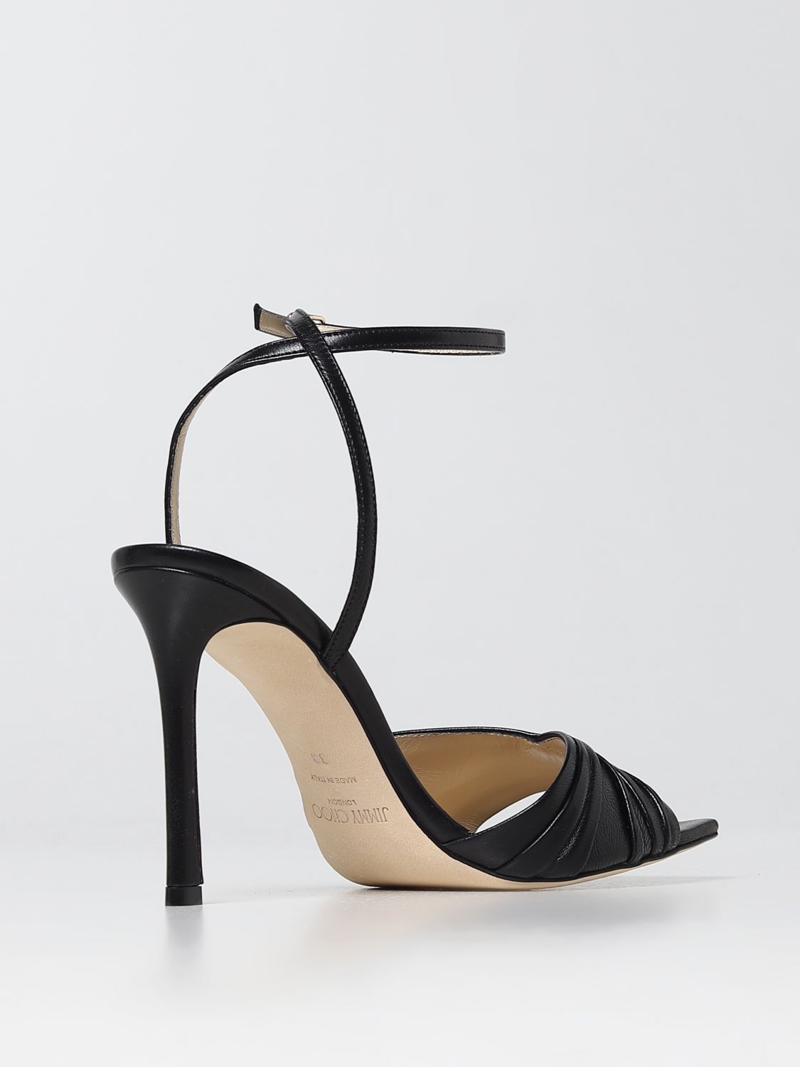 GIÀY JIMMY CHOO Black heeled sandals shoes